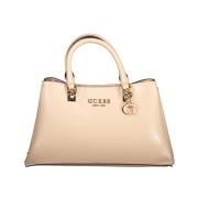 Beige Handtas met Verstelbare Schouderband Guess , Beige , Dames