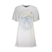 Elegant wit katoenen T-shirt met iconische print Cavalli Class , White...