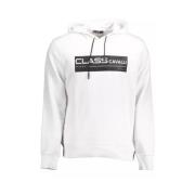 Wit Katoenen Hoodie Cavalli Class , White , Heren