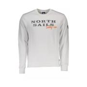 Elegante witte trui met tijdloze print North Sails , White , Heren