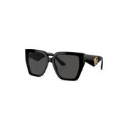 Zwarte zonnebril met originele koffer Dolce & Gabbana , Black , Dames