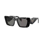 PR 08Ys 15S5Z1 Sunglasses Prada , Black , Dames