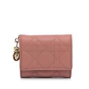 Pre-owned Leather wallets Dior Vintage , Pink , Dames