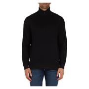 Cardigan met rits van katoen en wol Boss , Black , Heren