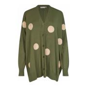 Polka Dot Oversize Vest Groen Masai , Green , Dames