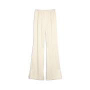 Beige Zijden Aden Broek met Satijnen Afwerking Anine Bing , Beige , Da...