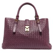 Pre-owned Leather totes Bottega Veneta Vintage , Purple , Dames