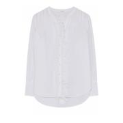 Feminine Shirt Blouse met Kant Detail Gustav , White , Dames