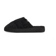 Corduroy Zwarte Pantoffels Trendy Design Aspact , Black , Heren