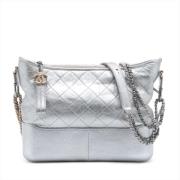 Pre-owned Leather chanel-bags Chanel Vintage , Gray , Dames