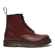 Rode Leren Laarzen Klassieke Stijl Dr. Martens , Red , Dames