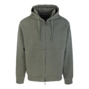 Groene Hoodie Met Rits Emporio Armani , Green , Heren