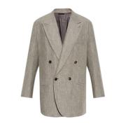 Dubbelrijige blazer Giorgio Armani , Gray , Heren