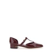 Bordeaux Hak Lainette Schoenen Salvatore Ferragamo , Red , Dames