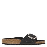 Madrid BIG Buckle - Platte Sandaal Birkenstock , Black , Dames