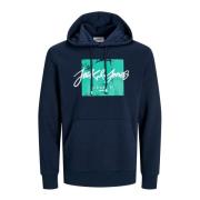 LEY Hoodie Ultiem Comfort Heren Hoodie Jack & Jones , Blue , Heren