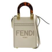 Pre-owned Leather fendi-bags Fendi Vintage , White , Dames