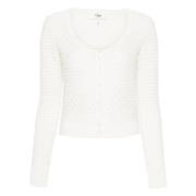 Witte Katoenen Vest Knoopsluiting Chloé , White , Dames