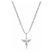 Womens Silver Angel Necklace Nialaya , Gray , Dames