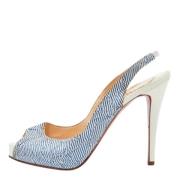 Pre-owned Fabric heels Christian Louboutin Pre-owned , Blue , Dames