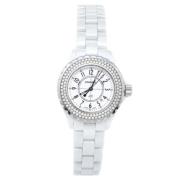 Pre-owned Stainless Steel watches Chanel Vintage , White , Dames