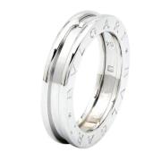 Pre-owned Metal rings Bvlgari Vintage , White , Dames