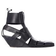 Pre-owned Leather sandals Rick Owens Pre-owned , Black , Dames