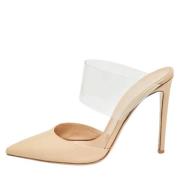 Pre-owned Leather mules Gianvito Rossi Pre-owned , Beige , Dames