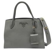 Pre-owned Leather totes Prada Vintage , Gray , Dames