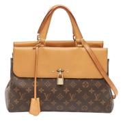 Pre-owned Leather totes Louis Vuitton Vintage , Beige , Dames