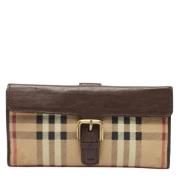 Pre-owned Leather wallets Burberry Vintage , Brown , Dames