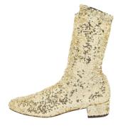 Pre-owned Mesh boots Dolce & Gabbana Pre-owned , Yellow , Dames