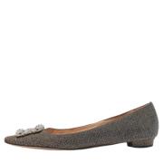 Pre-owned Fabric flats Manolo Blahnik Pre-owned , Gray , Dames