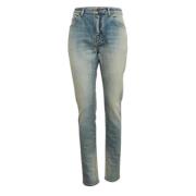 Pre-owned Denim jeans Yves Saint Laurent Vintage , Blue , Dames