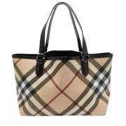 Pre-owned Coated canvas totes Burberry Vintage , Beige , Dames