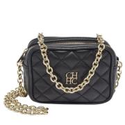 Pre-owned Leather shoulder-bags Carolina Herrera Pre-owned , Black , D...