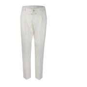 Witte Chino Broek met Elastische Taille Lubiam , White , Heren