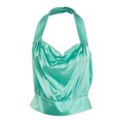 Elegante Haltertop Groen Zomer Pinko , Green , Dames