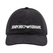 Baseball Cap Klassieke Stijl Zwart Emporio Armani , Blue , Heren