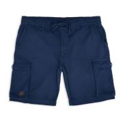 Blauwe Cargo Shorts van Katoen Gallo , Blue , Unisex