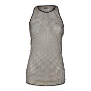 Zwarte tanktop met strass Pinko , Black , Dames