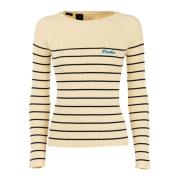 Dames Ronde Hals Trui Pinko , Beige , Dames