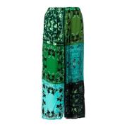 Wijde Groene Broek Pinko , Green , Dames