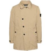 Gewatteerde Compass Jas Stone Island , Beige , Heren