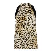 Zomer Elegante Mouwloze Animal Print Blouse Fracomina , Multicolor , D...