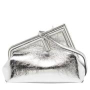 Pre-owned Leather clutches Fendi Vintage , Gray , Dames