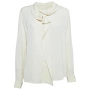 Pre-owned Satin tops Armani Pre-owned , White , Dames