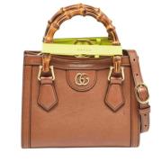 Pre-owned Leather totes Gucci Vintage , Brown , Dames