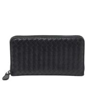 Pre-owned Leather wallets Bottega Veneta Vintage , Black , Dames