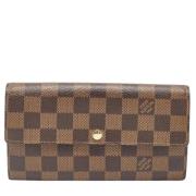 Pre-owned Coated canvas wallets Louis Vuitton Vintage , Brown , Dames